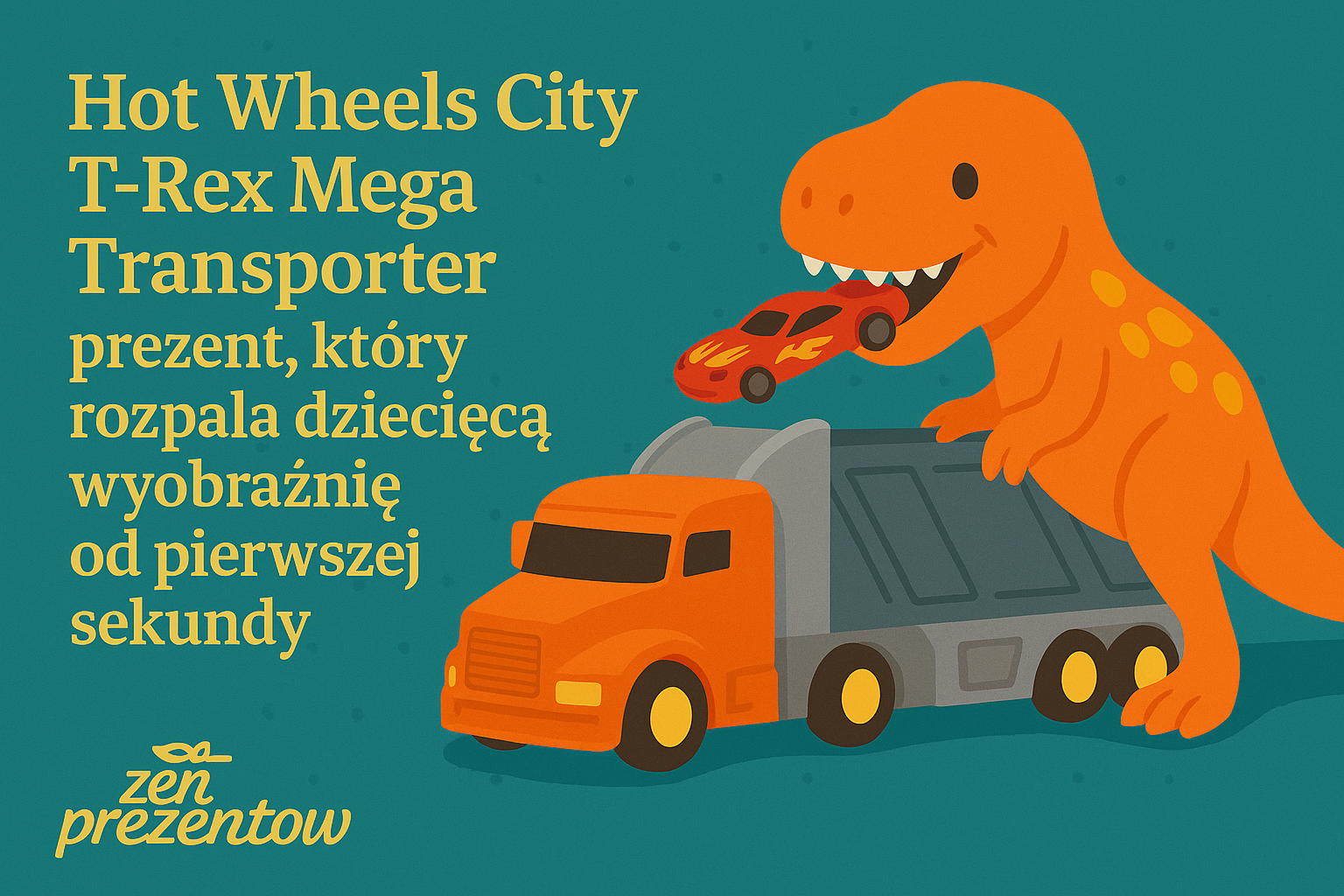 hot wheels city T-Rex dla dziecka zenprezentow.pl
